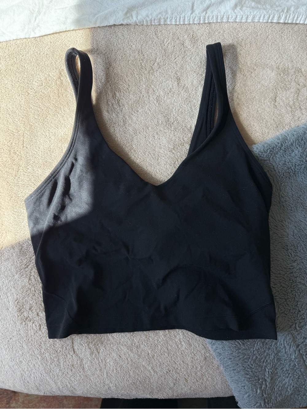 lululemon | black cropped align tank